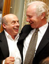 Chairman of the Adelson Institute for Strategic Studies at the
Shalem Center Natan Sharansky and Senator Joseph Lieberman