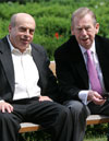 Former Czech President Václav Havel and Chairman of the Adelson
Institute for Strategic Studies at the Shalem Center Natan Sharansky